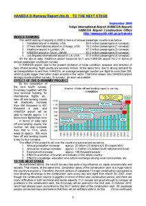 HANEDA D-Runway Report (No.5) TO THE NEXT STAGE September 2009 Tokyo International Airport (HANEDA Airport)