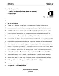 Sanofi Pasteur 093 Typhim Vi® 1  March 2014, v0.3