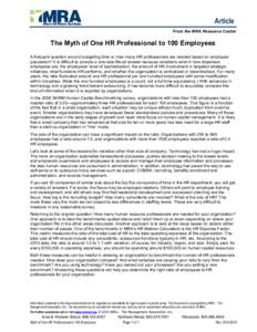 Microsoft Word - Myth of One HR Professional to 100 Employees.doc