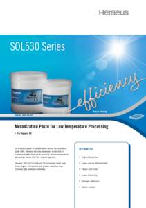 SOL530 Series  Patent Pending Front-side Paste