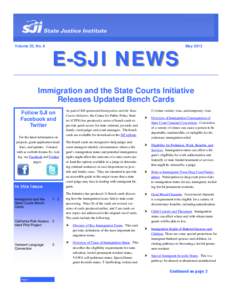 Volume 23, No. 8  E-SJI NEWS May 2013