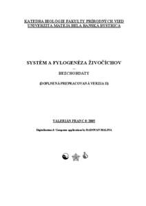 KATEDRA BIOLÓGIE FAKULTY PRÍRODNÝCH VIED UNIVERZITA MATEJA BELA BANSKÁ BYSTRICA