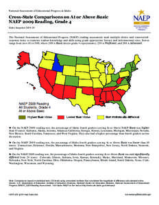 NAEP 2009 Reading Results on Idaho Cross-State Comparisons on At or Above Basic, Grade 4