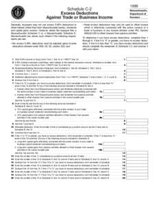 Schedule C-2 Excess Deductions Against Trade or Business Income Generally, taxpayers may not use excess 5.95% deductions to offset interest (other than from Massachusetts banks), dividends and capital gains income. Howev