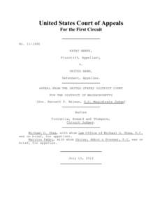 United States Court of Appeals For the First Circuit No[removed]KATHY HENRY, Plaintiff, Appellant, v.