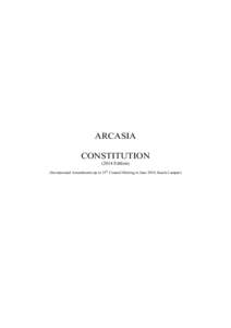 ARCASIA CONSTITUTIONEdition) (Incorporated Amendments up to 35th Council Metting in June 2014, Kuala Lumpur)  SECTION – B