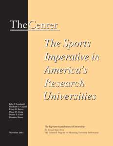 The Sports Imperative in American Research Universities