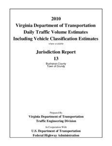 2010 Virginia Department of Transportation Daily Traffic Volume Estimates