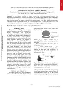 Intermolecular forces / Surface chemistry / Fluid mechanics / Condensed matter physics / Superhydrophobe / Hydrophobe / Wetting / Contact angle / Electrowetting / Chemistry / Physics / Chemical properties