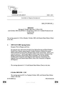 Jan Olbrycht / Lambert van Nistelrooij / Hübner / Danuta / Committee on Regional Development / Committee of the Regions / Ivars Godmanis / European Parliament / Politics of Europe / MEPs for Poland 2009–2014 / European Commissioner for Regional Policy / Institutions of the European Union