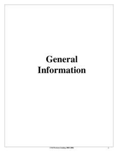 General Information UM-Western Catalog[removed]-