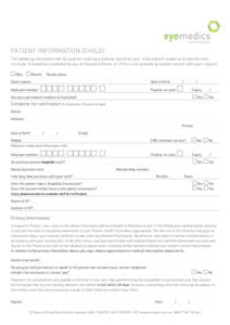 EYE0103_Patient Information forms.indd