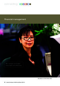 connecting  Financial management We manage our budget responsibly and effectively.