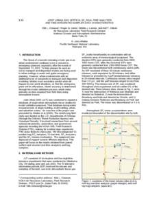 3.13  JOINT URBAN 2003 VERTICAL SF6 REAL-TIME ANALYZER AND TIME-INTEGRATED SAMPLER DATA CHARACTERISTICS Kirk L. Clawson*, Roger G. Carter, Debbie J. Lacroix, and Neil F. Hukari Air Resources Laboratory Field Research Div