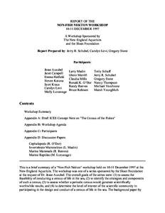 REPORT OF THE NON-FISH NEKTON WORKSHOP[removed]DECEMBER 1997 A Workshop Sponsored by The New England Aquarium and the Sloan Foundation