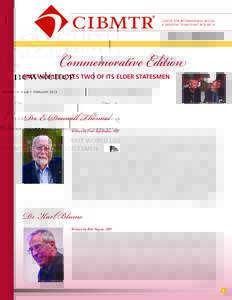 CENTER FOR INTERNATIONAL BLOOD & MARROW TRANSPLANT RESEARCH newsletter VOLUME 19 ISSUE 1 FEBRUARY 2013