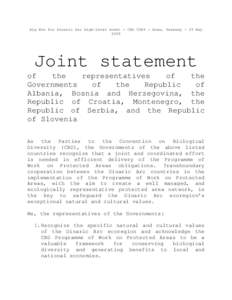 Microsoft Word - Big Win for Dinaric Arc_joint statement_20May 08_FINAL_FOR PRINT.doc