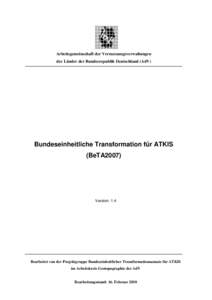 Bundeseinheitliche Transformation für ATKIS