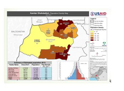 DEMOGRAPHY  Kamber Shahdadkot- Population Density Map July, [removed]: Populationn Density Map