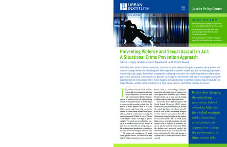 Preventing Violence and Sexual Assault in Jail: A situational Crime Prevention Approach