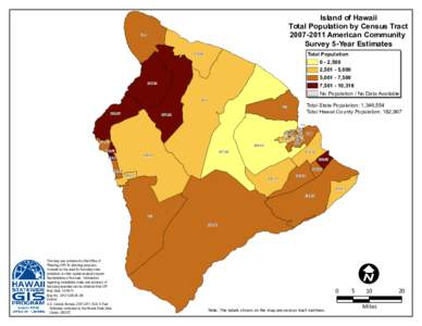 Island of Hawaii Total Population by Census Tract[removed]American Community Survey 5-Year Estimates  218