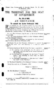 Extract from Commonwealth of Australia Gazette, No. 86, dated 6th December, [removed]THE TERRITORY FOR THE SEAT OF GOVERNMENT. No. 26 of 1932.