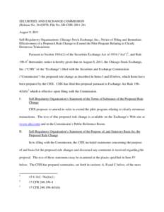 Notice of Filing and Immediate Effectiveness of a Proposed Rule Change to Extend the Pilot Program Relating to Clearly Erroneous Transactions