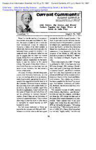 Essays of an Information Scientist, Vol:10, p.72, 1987  Current Contents, #11, p.3, March 16, 1987