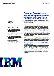 IBM Global Business Services  Smarter Commerce Smarter Commerce – Entwicklungen erkennen,