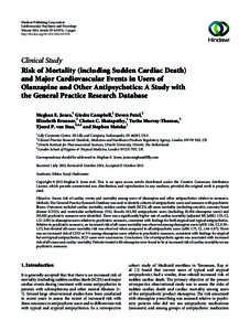 Hindawi Publishing Corporation Cardiovascular Psychiatry and Neurology Volume 2013, Article ID[removed], 13 pages http://dx.doi.org[removed][removed]Clinical Study