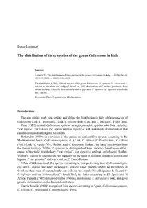 Edda Lattanzi The distribution of three species of the genus Calicotome in Italy