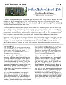 Tales from the Blue Book  Vol. 8 William Bull and Sarah Wells Stone House Association, Inc.