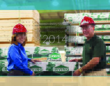Sustainability Summary All Forestry and Forest Products Operations 2014