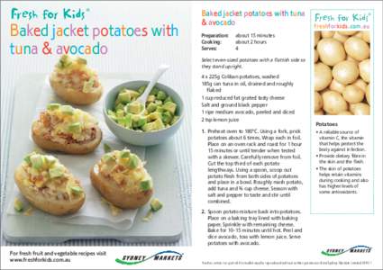 ®  Baked jacket potatoes with tuna & avocado  Baked jacket potatoes with tuna