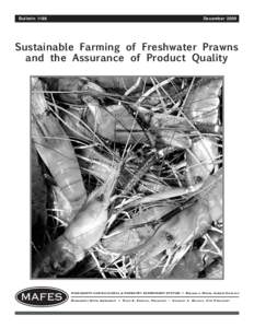 B1188 Sustainable Farming of Freshwater Prawns and the Assurance of Product Quality