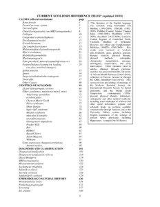 CURRENT SCOLIOSIS REFERENCE FILES* (updated[removed]CAUSES (effects/correlations) Bone density