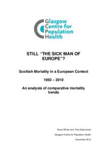 Comparative Mortality – Scottish Mortality in a European Context – 1950 –2003