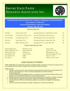 Page 1  ESPRI EMPIRE STATE PAPER RESEARCH ASSOCIATES INC.