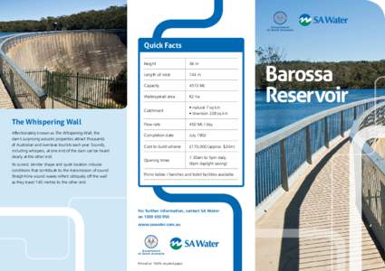 Barossa Reservoir Brochure