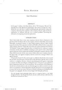 Intention / Critical thinking / Social philosophy / Philosophy of science / Conspiracy theory / Jerry Fodor / 9/11 conspiracy theories / Intentional stance / Theory of justification / Philosophy / Mind / Fringe theory