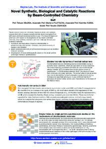 Majima Lab., The Institute of Scientiﬁc and Industrial Research  Staff Prof. Tetsuro MAJIMA, Associate Prof. Mamoru FUJITSUKA, Associate Prof. Kiyohiko KAWAI, Assist. Prof. Yasuko OSAKADA