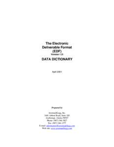 The Electronic Deliverable Format (EDF) Version 1.2i  DATA DICTIONARY