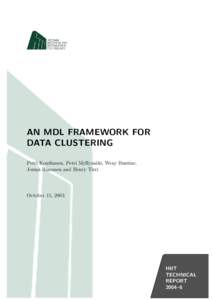 Multivariate statistics / Data mining / Geostatistics / Minimum description length / Mixture model / Consensus clustering / Determining the number of clusters in a data set / Statistics / Cluster analysis / Machine learning