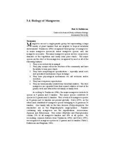 Microsoft Word - Biology of mangroves - Prof. K. Kathiresan.doc
