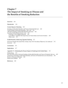 Chapter 7 The Impact of Smoking on Disease and the Benefits of Smoking Reduction