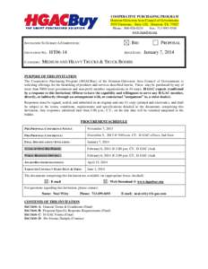 COOPERATIVE PURCHASING PROGRAM Houston-Galveston Area Council of Governments 3555 Timmons, Suite 120, Houston, TX[removed]Phone: [removed]Fax: [removed]www.hgacbuy.org