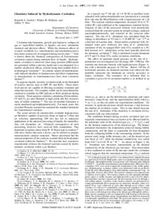 J. Am. Chem. Soc. 1997, 119, Chemistry Induced by Hydrodynamic Cavitation Kenneth S. Suslick,* Millan M. Mdleleni, and Jeffrey T. Ries Department of Chemistry