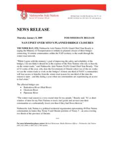 Microsoft Word - NAN news release winter road closure jan 8.09 FINAL FORMATTED.doc