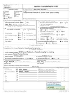 Date Received for Clearance Process (MM/DD/YYYY) INFORMATION CLEARANCE FORM[removed]