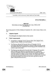 [removed]EUROPEAN PARLIAMENT Committee on the Environment, Public Health and Food Safety  ENVI_PV(2011)0926_1